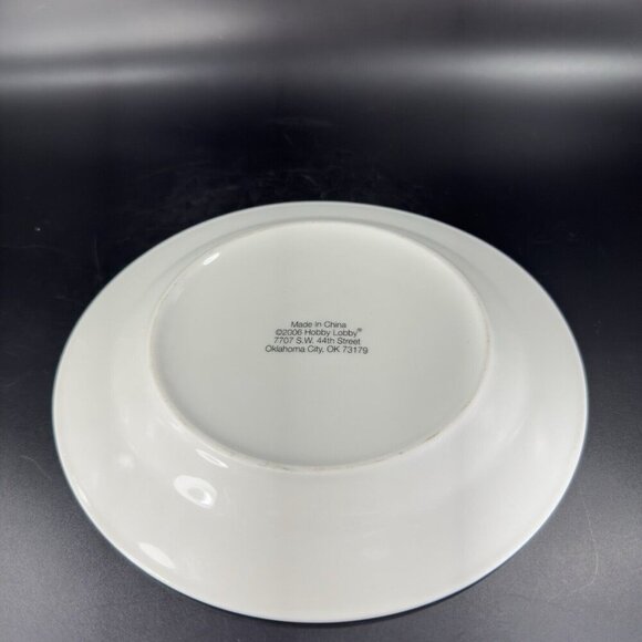 2006 Hobby Lobby Ceramic Round Dish Plate Set 4 Santa Claus Holiday Christmas - Picture 9 of 16